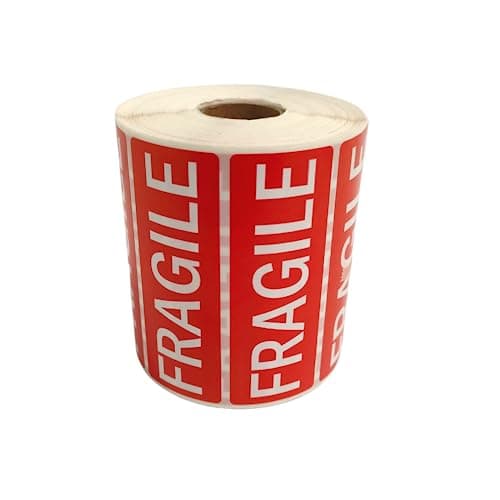Image of Fragile Parcel Labels - Postage Stickers - 89 x 32mm - Self Adhesive Stickers-Pack of 250 and 500 500 Labels