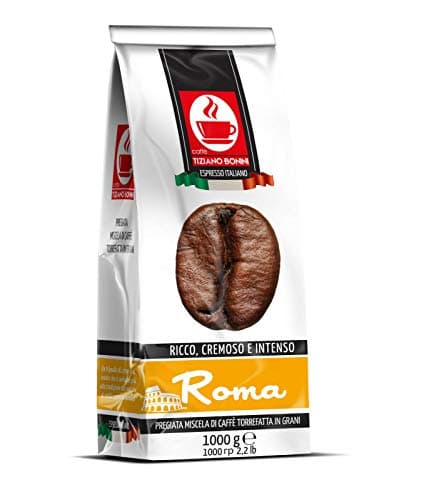 Image of Bonini Roma Italian Blend Roasted Coffee Beans: Rich, Creamy & Intense (Pack of 1, 1kg)