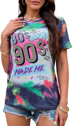 Image of Qskall 90s T Shirt for Women Take Me Back to The 90's Shirts Retro 80 90 Baby Tee Top