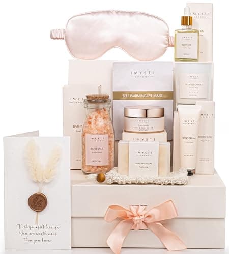 Image of IMYSTI Birthday Pamper Gifts for Women - Luxury Hamper Spa Bath Set Gifts for Her - Ladies Box Gift Ideas for Christmas, Anniversary, Valentines, Mother's Day, Self Care Relaxation (Standard)