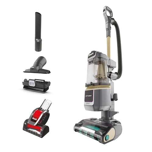 Image of Shark Detect Corded Upright Vacuum Cleaner, Ultra-Powerful Pet Hair Pick-Up with Anti Hair Wrap Plus, DuoClean Detect & Direction Detect, Anti-Allergen, Lift-Away Technology with Pet Tool, LA450UKTBK