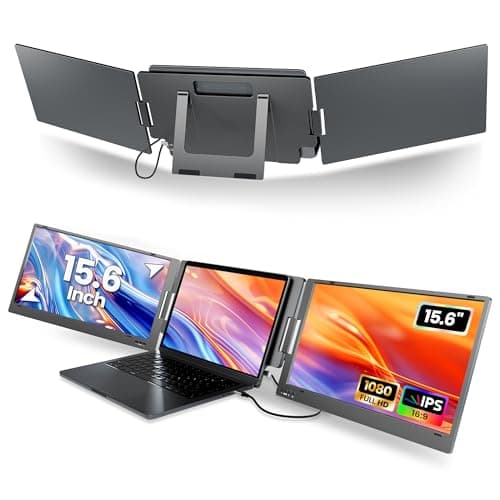 Image of KPKUE 15.6" Laptop Screen Extender Monitor, 1080P FHD IPS Dual Portable Monitor for Laptop, Compatible with 12" -16" Laptops, Plug and Play (Mac Windows Chrome) X90E Pro
