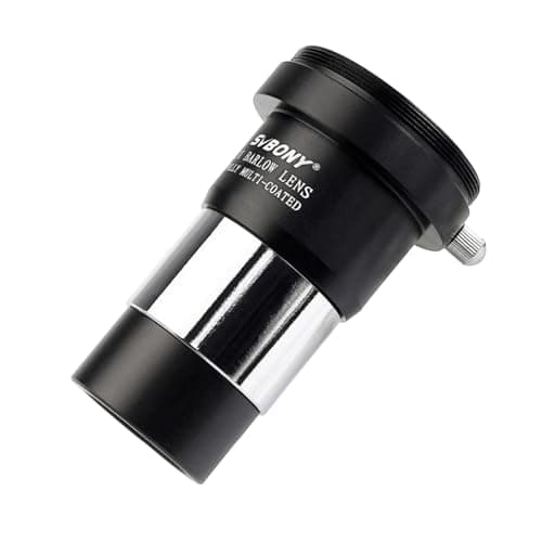 Image of Svbony Barlow Lens 2x, 1.25inch with M42 Thread for T Adapter, FMC Metal Barlow Eyepiece for Telescope DSLR Photography