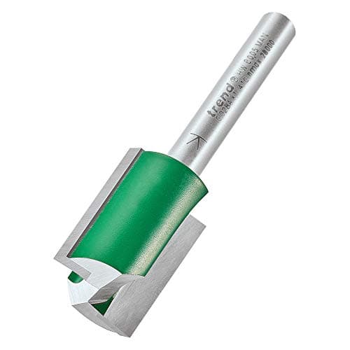 Image of Trend CraftPro Straight Two Flute Router Cutter Bit, 1/4 Inch Shank, 18mm Cut Diameter & 25mm Cut Length, Tungsten Carbide Tipped, C028AX1/4TC, Silver