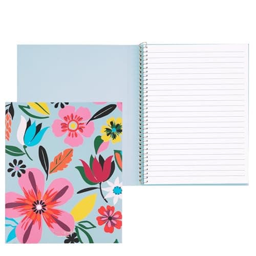 Image of kate spade new york Small Concealed Spiral Notebook, 8.25" x 6.75" Journal Notebook with 112 Lined Pages, Safari Floral