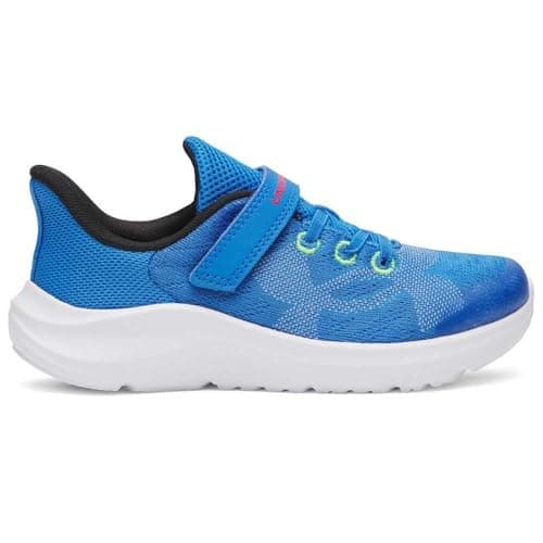 Image of Under Armour Boys' Pre-School Pursuit 4 Big Logo Alternative Closure, Breathable and Lightweight Trainers for Kids, Boys' Trainers with Durable Soles,Blue Atlantis / High Vis Yellow / White,13