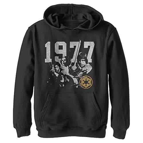 Image of Star Wars Kids Vintage Rebel Group Youth Pullover Hoodie, Black, Small