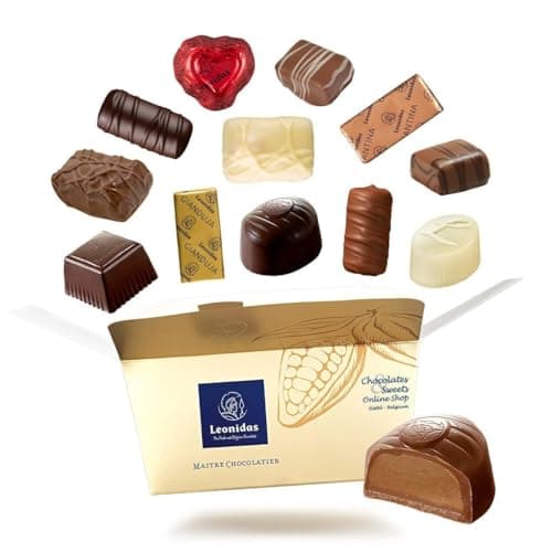 Image of Leonidas Praline Chocolate Gift Box – Fresh Assorted Belgian Chocolates (500g, Approx. 28 Pieces) – Milk, Dark & White – Luxury Ballotin – No Palm Oil – Premium Gift