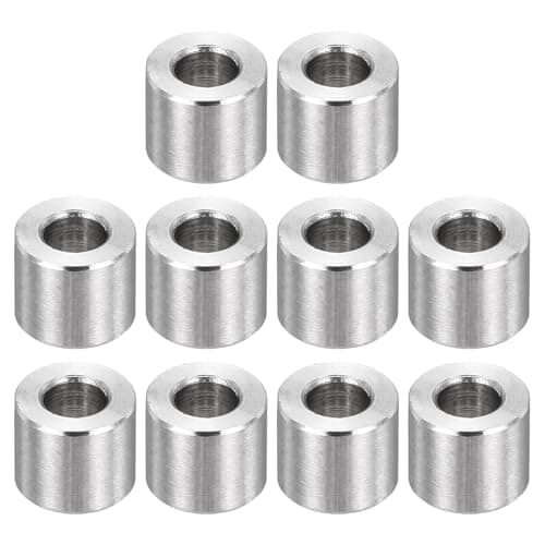 Image of PATIKIL M3 Stainless Steel Spacers, 12Pcs Metal Spacer 3mm ID x 6mm OD x 5mm L Screw Standoff for 1/8" or M3 Screw