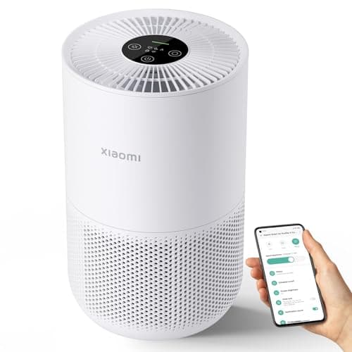 Image of Xiaomi Mi Air Purifier 4 Compact, True HEPA H13 3-Stage Filter System Removes 99.97% of Pollutants as small as 0.3 microns, Smart Home Integration, Whisper Quiet, Just 0.9KW/day, OLED Touch Display