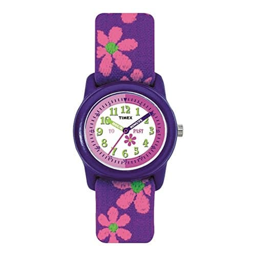 Image of Timex Kids Girl’s Quartz Watch with Multicolour Dial Time Teacher Display and Multicolour Textile Strap - T890224E