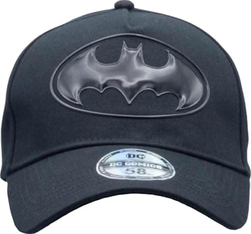 Image of DC Comics Batman All Black Rubber Logo Baseball Cap