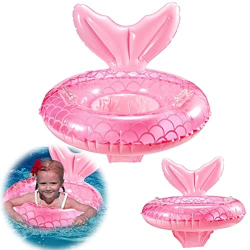 Image of Vibbang Baby Swimming Ring, Inflatable Baby Pool Float Children Summer Waist Float Ring with Float Seat Infant Training Swim Waist Float Ring for Age 6-36 months Toddler Kids (Animal)