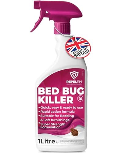 Image of REPELEM Bed Bug Killer Spray - Large 1L Bed Bug Spray, Kills Bedbugs at All Life Stages, All in One Treatment for Use on Mattresses, Soft Furnishings & Around The Home