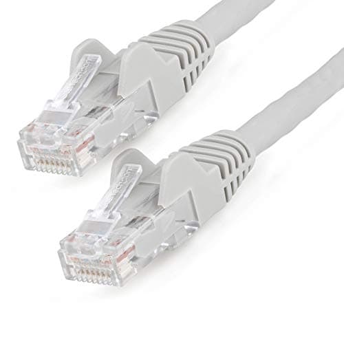 Image of StarTech.com 15m CAT6 Ethernet Cable - LSZH (Low Smoke Zero Halogen) - 10 Gigabit 650MHz 100W PoE RJ45 UTP Network Patch Cord Snagless with Strain Relief - Grey, CAT 6, ETL Verified (N6LPATCH15MGR)