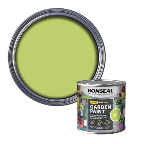 Image of Ronseal RSLGPLZ250 GPLZ250 Garden Paint Lime Zest 250ml, 250 ml