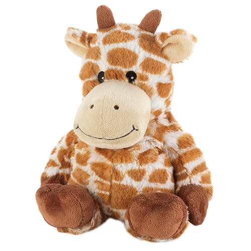 Image of Warmies Plush Giraffe Microwavable Weighted Teddy with French Lavender Scent, Hot or Cold for Relaxation and Relief