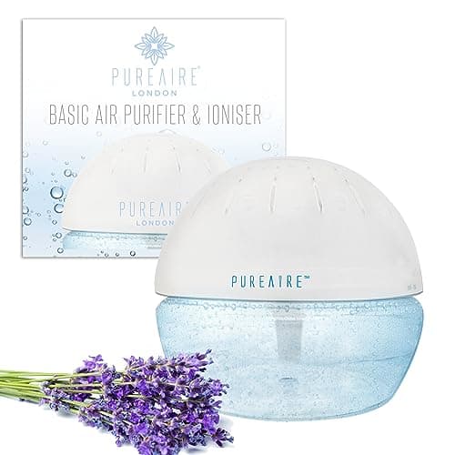 Image of PureAire Air Purifier For Home Bedroom & Office Dust Cleaner Air Filter Aroma Diffuser Ioniser LED Light Water Air Purifier Allergies Cooking Smoke Smell Removal Pet Odour Dust Collector Hayfever