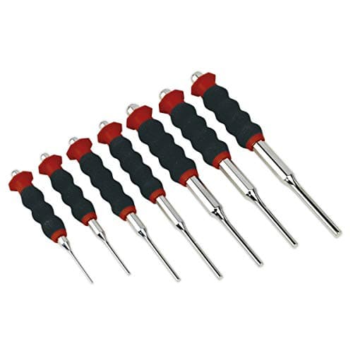Image of Sealey Ak9131 Sheathed Parallel Pin Punch Set 7Pc 2-8Mm