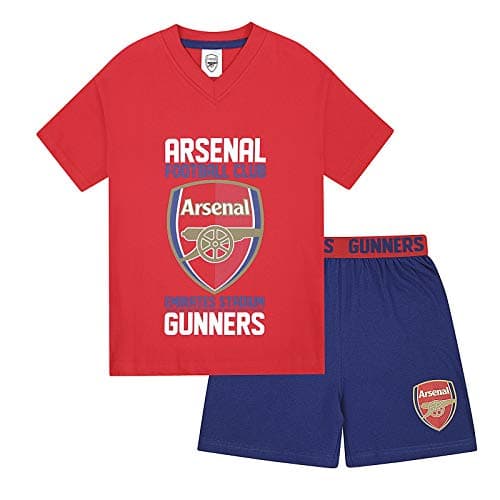 Image of Arsenal FC Official Football Gift Boys Kids Pyjamas Red 8-9 Years