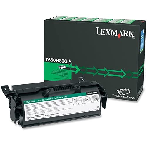 Image of Lexmark T650H80G Laser Toner & Cartridge - Laser Toner & cartridges (Black, Laser, Lexmark T650 Lexmark T652 Lexmark T654, Black, Toner, 400 x 300 x 162 mm)