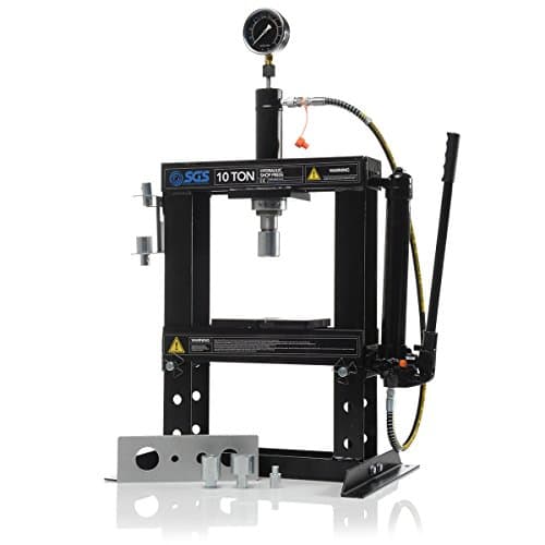 Image of SGS HyPress 10 Tonne Bench Mounted Workshop Hydraulic Press, Detachable Pump, Heavy Duty