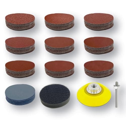 Image of Toowood 100pcs Sanding Discs 50mm, Dustless Hook & Loop Sandpaper, 80-3000 Multi-Grit Professional Abrasive Discs for Orbital Sander, Woodworking and Auto Body Refinishing