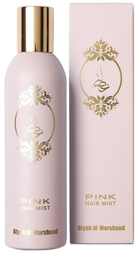 Image of Atyab Al Marshoud Khisla Pink Hair Mist Perfume 125ml - Lightweight and Long-Lasting Hair Perfume for Women with Oud, Jasmine & Vanilla, Luxurious Fragrance Spray