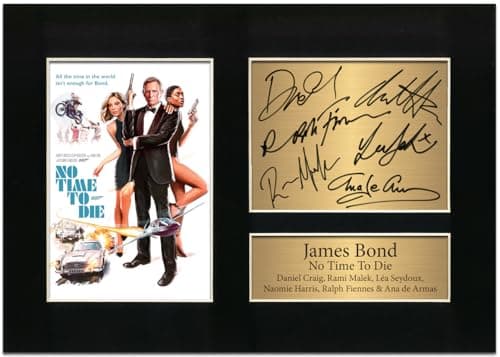 Image of James Bond Autograph No Time To Die Daniel Craig 007 Full Cast Signed Poster | A4 Printed Photo Reproduction Print Picture Display Film Memorabilia Reproduction Signature Photo No76