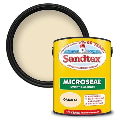 Image of Sandtex Ultra Smooth Masonry Paint 5 Litre Stock Colours - Oatmeal