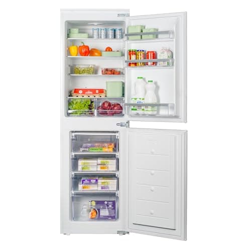 Image of SIA RFI105/EI 50/50 Split Built In Integrated Fridge Freezer, 240L Capacity, Reversible Door, Internal LED Light, Electronic Temperature Control, 2 Years Parts & Labour Guarantee