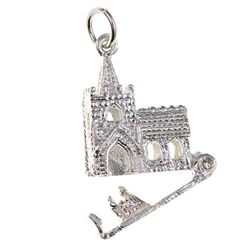 Image of Designer Inspirations Boutique Opening Church 925 Sterling Silver Charms for Bracelets Necklaces for Women - Fit European Link Charm Bracelet Necklace - Women's Charms - Slider Dangle Charm