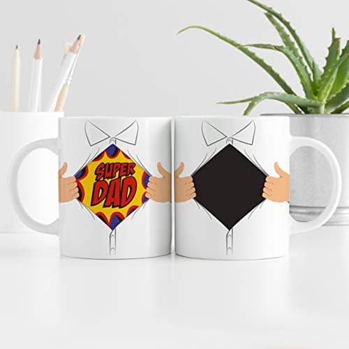 Image of Gift Republic Superdad Hero Heat Revel Mug Father's Day Gift Birthday Gift for Dad