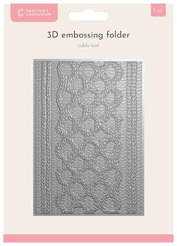 Image of Crafter’s Companion 5″ x 7″ 3D Embossing Folder - Cable Knit