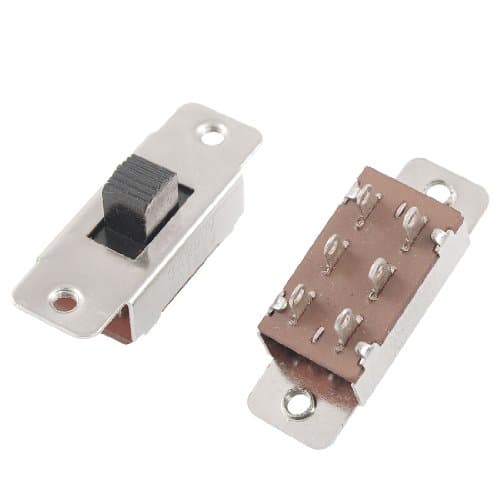 Image of Sourcingmap 5 Pcs On/Off/On 3 Position DPDT 2P3T PCB Panel Slide Switch 6A/125V 3A/250V AC