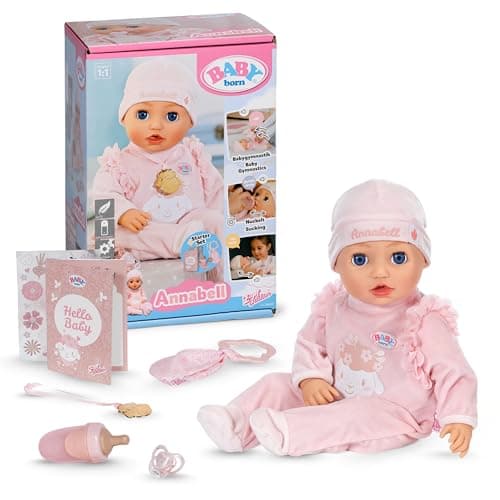 Image of BABY born Annabell 43cm, soft doll with functions and sound for children from 3 years, incl. accessories