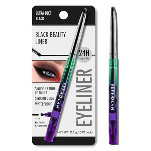 Image of BEPHOLAN Black Eyeliner Pencils,Waterproof Gel Eyeliner Pencil for Women Waterproof Smudge Proof Long-lasting (Black Pencil)