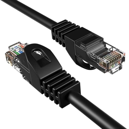 Image of Cables Direct Online Cat5e 10M Network Ethernet Patch Cable, 350Mhz Internet Wire, Compatible with PC, Laptop, Modem, Router, TVs, Printer Cord, Consoles for Home and Office, Black