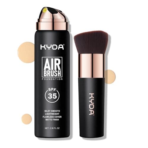 Image of KYDA AirBrush Foundation Spray, Silky Foundation Makeup, High Coverage Smooth Creamy Finish, Lasting Lightweight Breathable, Moisturizing Makeup Base Cream-#220 Natural Beige