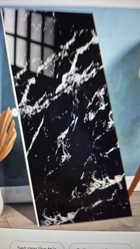 Image of 10Pcs Bathroom Wall Panels PVC Cladding Shower Wet Wall Tile Marble Effect Decor Tiles Sticker (Marble Black)