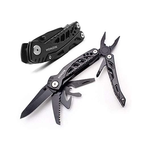 Image of HONZIN Multi Tool Pliers Set, Foldable Pliers Stainless Steel Multitool with Nylon Pouch Ideal Pocket Tool for Outdoor