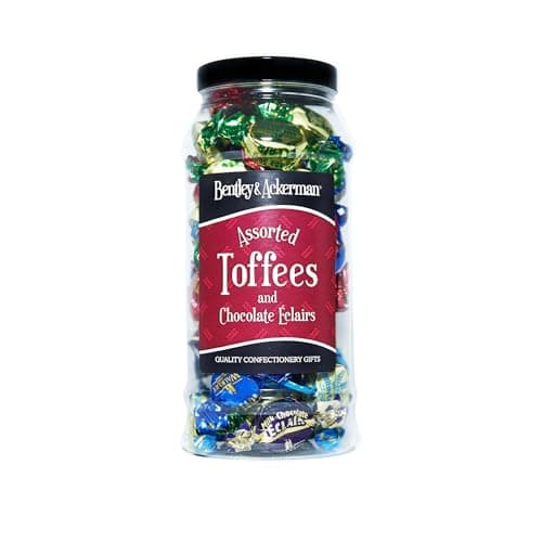 Image of Assorted Toffees & Chocolate Eclairs - (420g) Original Walker's Nonsuch Assorted Toffees, Perfect Premium Gift Jar by Bentley & Ackermans Sweet Shop.