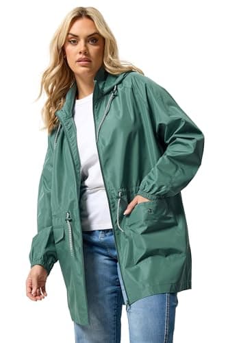 Image of Yours Curve Drawstring Lightweight Parka Jacket - Women's - Plus Size Curve