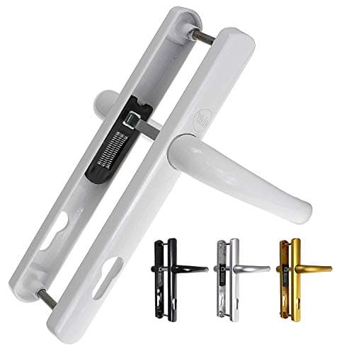 Image of Yale Y2G-SSLL-WH Superior Door Handle, Standard Security, 92mm centre, 215mm fixing holes distance, for PVCu doors, White Finish, works with cylinders and mortice sashlocks, Polybagged