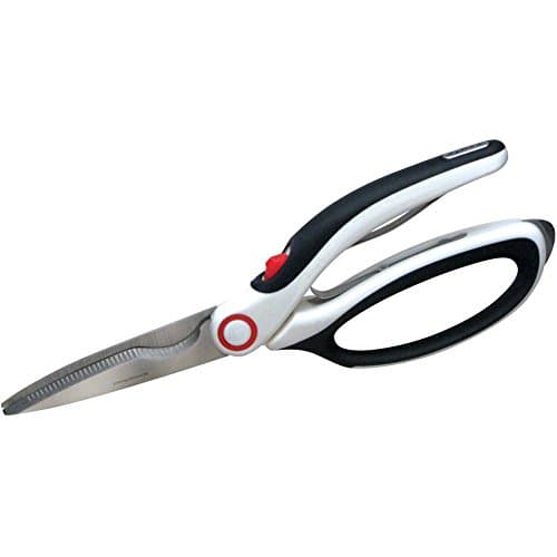 Image of Zyliss All Purpose Shears, Heavy Duty Scissors with Spring Assist for Easier Cutting of Poultry/Fish/Bones/Herbs/Meat, Locking Mechanism for Safety, Dishwasher Safe