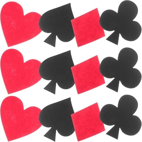 Image of 12pcs Playing Card Felt Coasters Set, Reusable Compact Cup Mats Heat-resistant Non-slip Felt Pads for Table Party Home Bar Use Nice