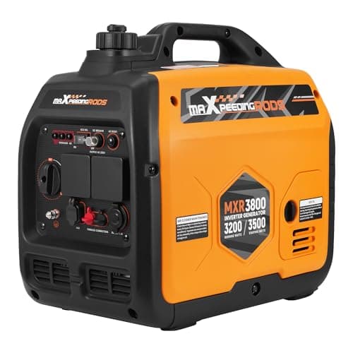 Image of maXpeedingrods 3500W Portable Inverter Generator Petrol Silent, 4 Stroke Sine Wave Generator, Compact and Lightweight for Camping, RV Travel,Home