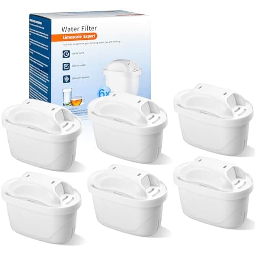 Image of 6-Pack Brita Universal Filter Cartridges, Replacement for All Brita Filter Jugs – Long-Lasting Performance & Safety: Reduces Limescale, Chlorine, Lead, Copper for Appliance Care and Healthier Water