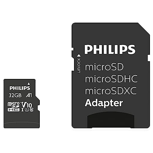 Image of Philips 32 GB Class 10 Micro SDHC Memory Card with Adapter