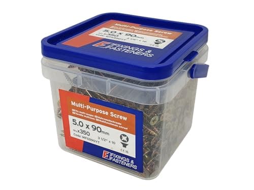 Image of Multi-Purpose Pozi Compatible Screw CSK ST ZYP 5.0 x 90mm Tub 350